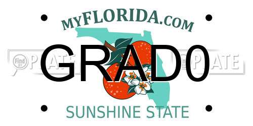 GRAD0 Florida License Plate