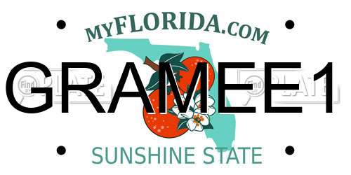 GRAMEE1 Florida License Plate