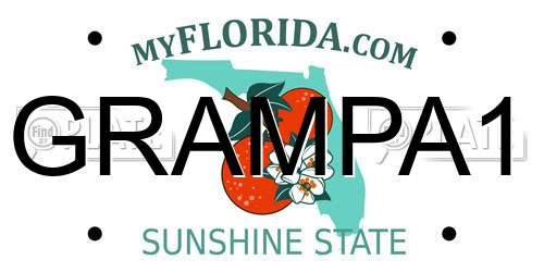 GRAMPA1 Florida License Plate