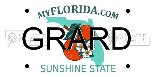 GRARD Florida License Plate