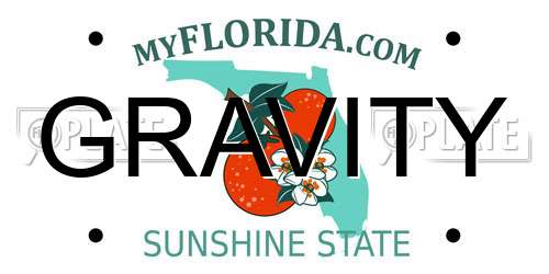 GRAVITY Florida License Plate
