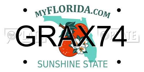 GRAX74 Florida License Plate