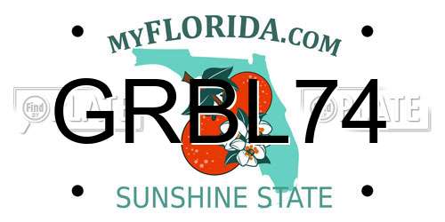 GRBL74 Florida License Plate