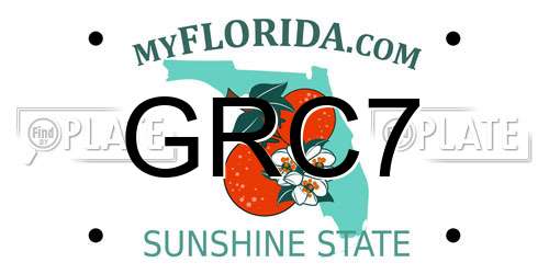 GRC7 Florida License Plate
