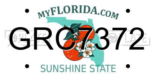 GRC7372 Florida License Plate