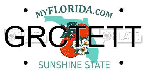 GRCTETT Florida License Plate