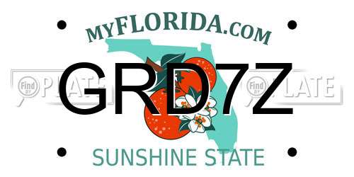 GRD7Z Florida License Plate
