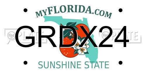 GRDX24 Florida License Plate