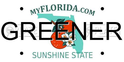 GREENER Florida License Plate