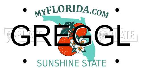 GREGGL Florida License Plate