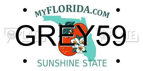 GREY59 Florida License Plate