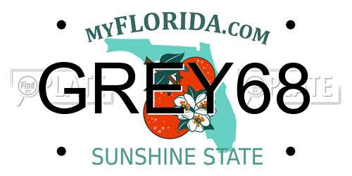 GREY68 Florida License Plate