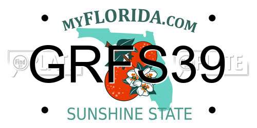GRFS39 Florida License Plate