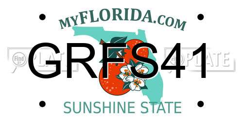 GRFS41 Florida License Plate