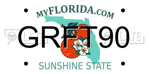 GRFT90 Florida License Plate