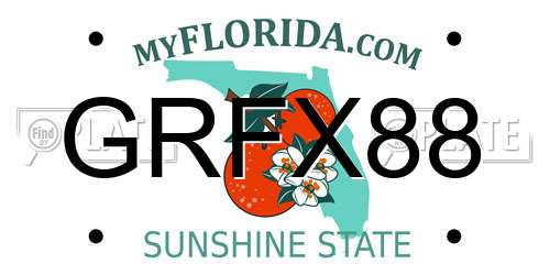GRFX88 Florida License Plate