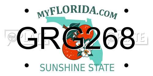 GRG268 Florida License Plate