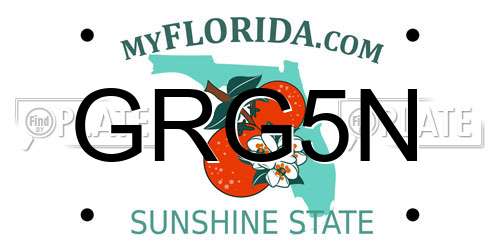 GRG5N Florida License Plate