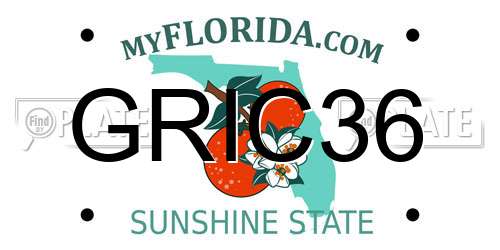 GRIC36 Florida License Plate