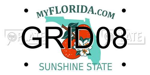 GRID08 Florida License Plate