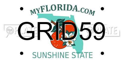 GRID59 Florida License Plate