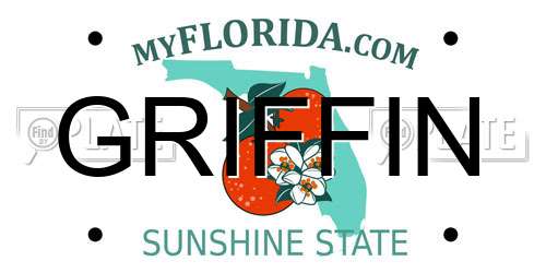 GRIFFIN Florida License Plate
