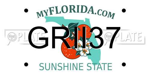 GRII37 Florida License Plate