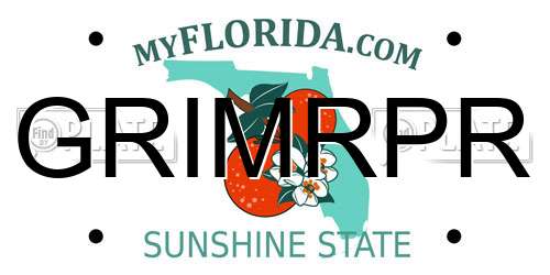 GRIMRPR Florida License Plate