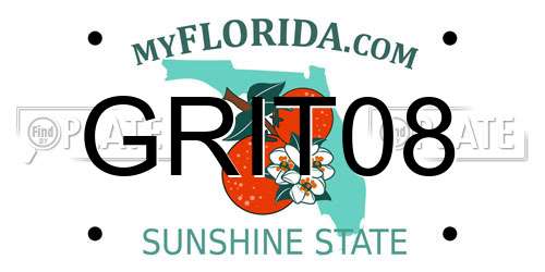 GRIT08 Florida License Plate