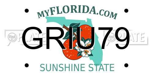 GRIU79 Florida License Plate