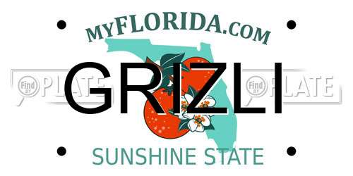 GRIZLI Florida License Plate