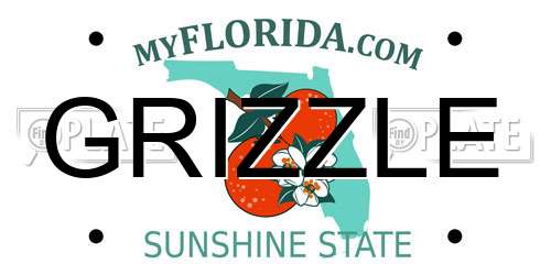 GRIZZLE Florida License Plate