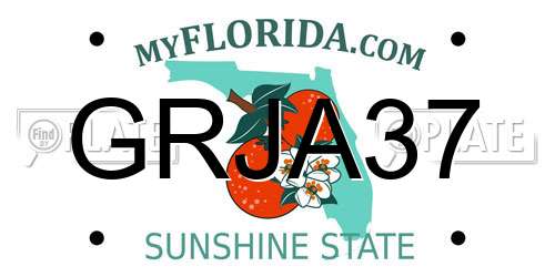 GRJA37 Florida License Plate