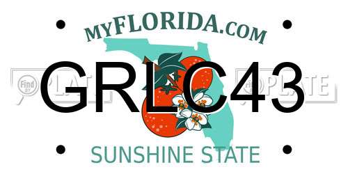 GRLC43 Florida License Plate