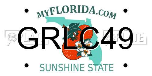 GRLC49 Florida License Plate