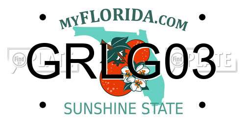 GRLG03 Florida License Plate