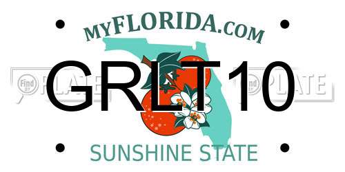 GRLT10 Florida License Plate