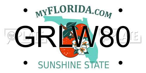 GRLW80 Florida License Plate