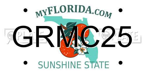GRMC25 Florida License Plate