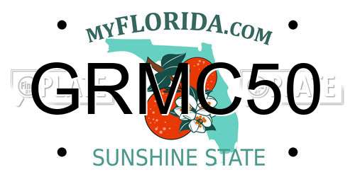 GRMC50 Florida License Plate