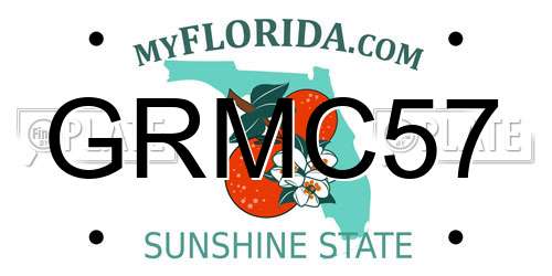 GRMC57 Florida License Plate