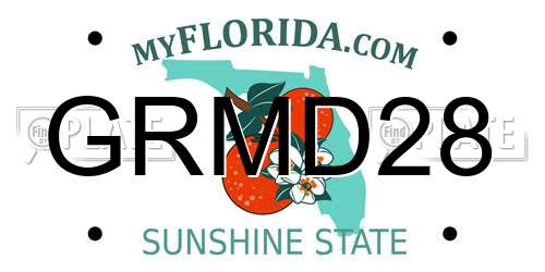 GRMD28 Florida License Plate