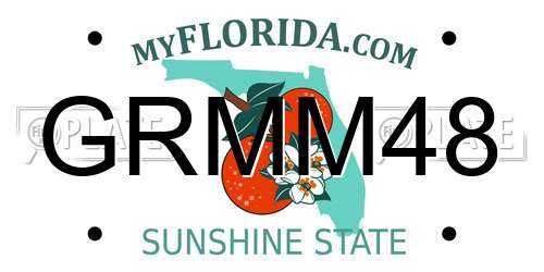 GRMM48 Florida License Plate