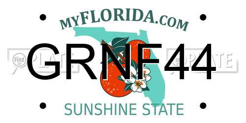 GRNF44 Florida License Plate