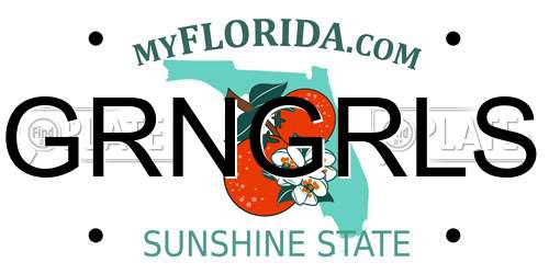 GRNGRLS Florida License Plate