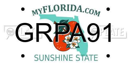 GRPA91 Florida License Plate