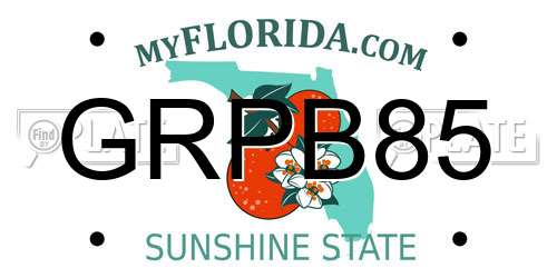 GRPB85 Florida License Plate