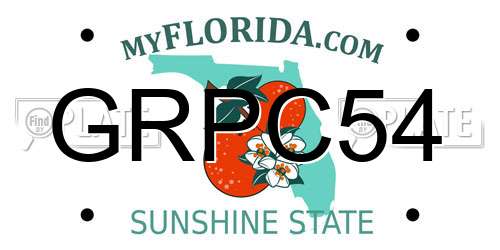 GRPC54 Florida License Plate
