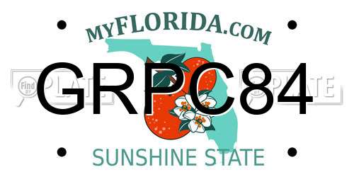 GRPC84 Florida License Plate
