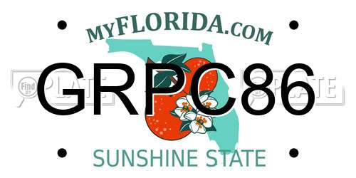 GRPC86 Florida License Plate